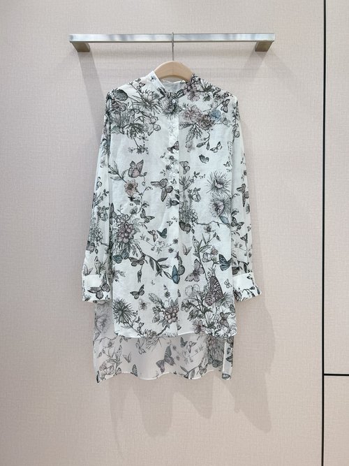 Dior Pure Cotton New Butterfly Series Top with Rouyi Butterfly Prints