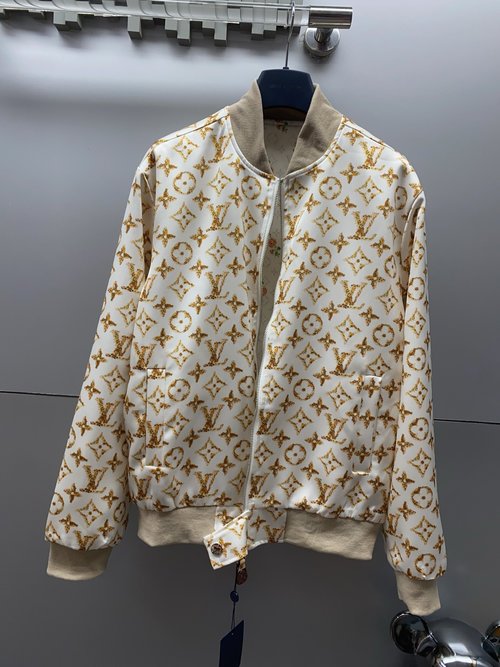 Louis Vuitton Silk Monogram Double-Sided Pilot Jacket for a Sophisticated Look