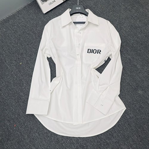 Dior Heavy-embroidery Star and Letter Jacquard Shirt for Daily Wear