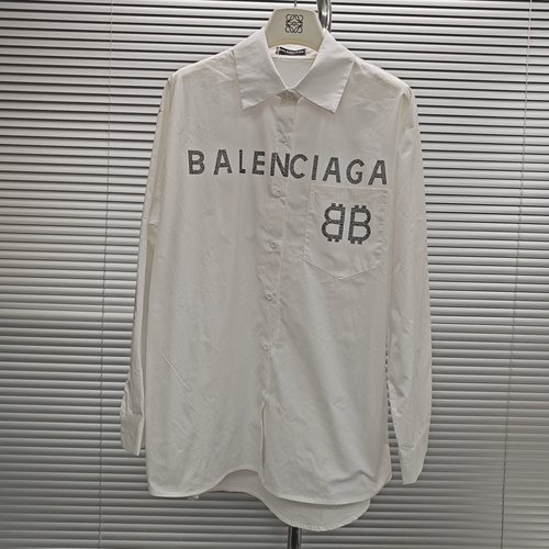 Balenciaga Collaborative Loose-fit Shirt with Letter Studded Collar