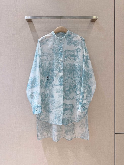 Dior New Jungle Animal Printed Cotton Top, Breathable