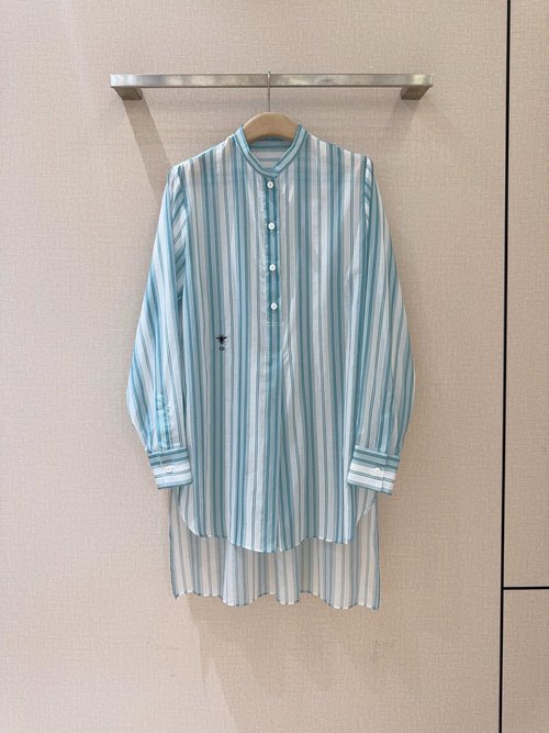 Dior Cooling Series Ruche Striped Top, Lightweight