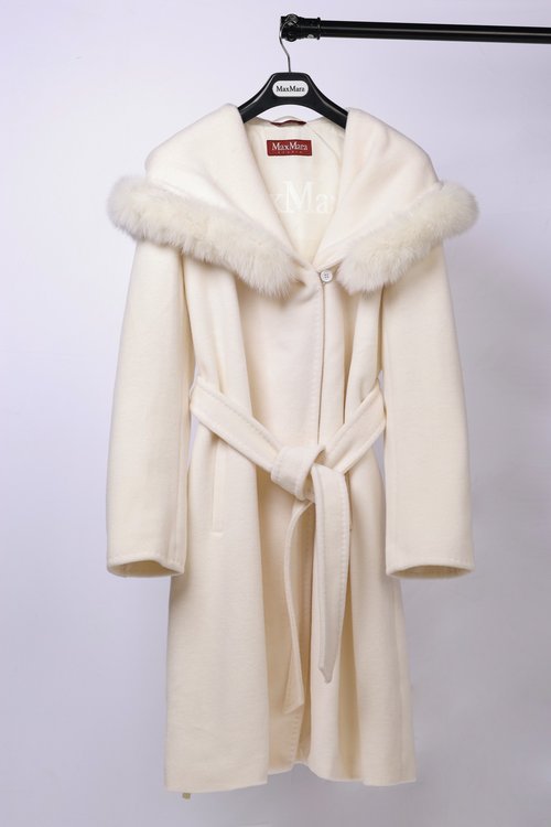Dior Red Label Cashmere Coat with Removable Finnish Fox Fur Collar
