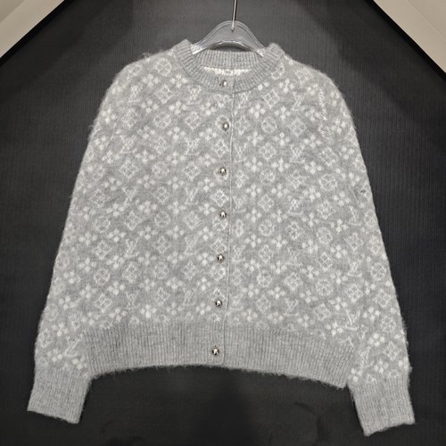 Louis Vuitton Classic Gold-Buttoned Knitted Cardigan, Soft and Stylish