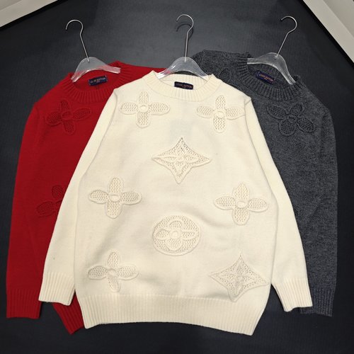 Louis Vuitton Hand-Crocheted 3D Lace Knit Pullover with Tags