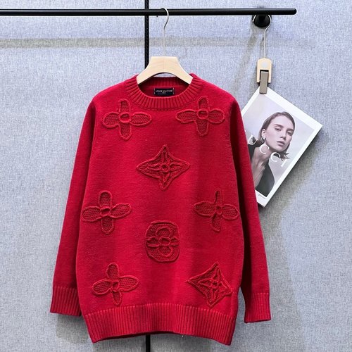 Louis Vuitton Hand-Crocheted 3D Lace Knit Pullover with Tags