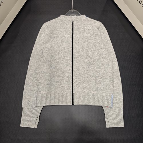 Loewe Logo - Embroidered Wool Pullover with Vertical Ribs, Sophisticated