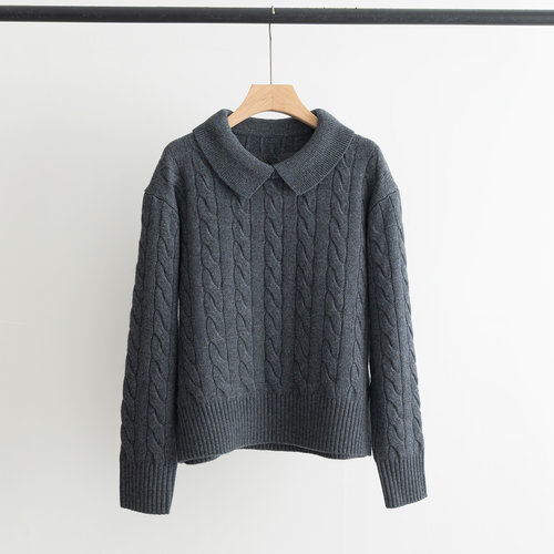 Polo Ralph Lauren Loose-Knit Polo-Neck Sweater in Cashmere-Blend Material