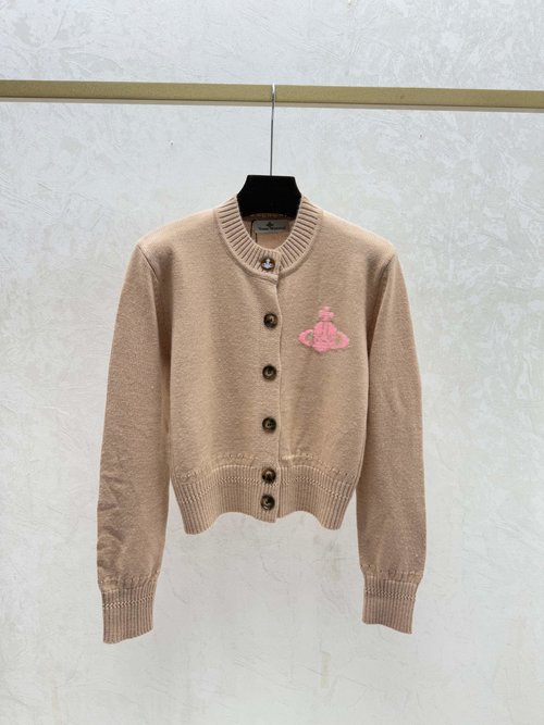 Dior Solid-Color Simple Round-Neck Knit Long-Sleeved Cardigan in Various Colors
