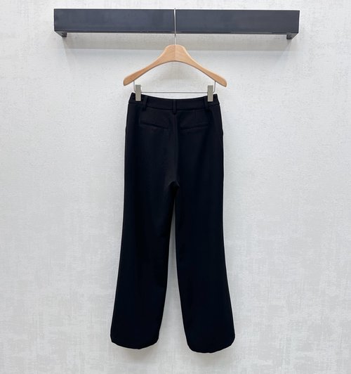 Gucci Imported Wool Straight-Leg Trousers with Double-G Buttons