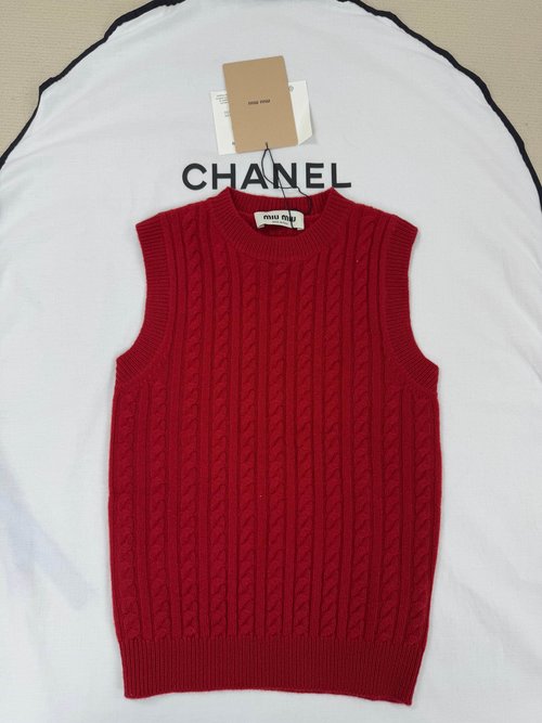 Miu Miu Close-up Shots of Knitted Vests