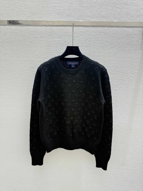 Louis Vuitton Embroidered Jacquard Pullover Sweater with Luxury Look