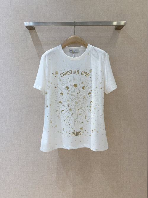 Dior Elegant Solar Planet Flower Print T - Shirt