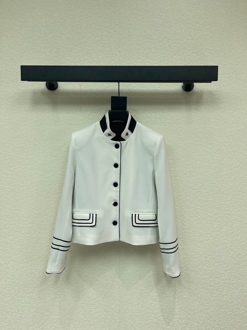 Dior Embroidered Bee Stand-Collar Vintage Suit Jacket