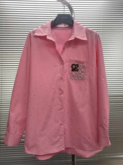 Loewe SS Collection Shirt with Diamond Accents and Stylish Details