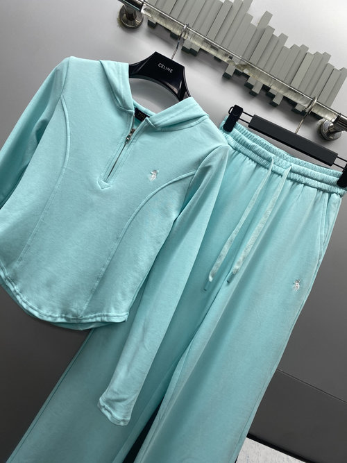 Loewe Versatile Cotton Polo Hooded Embroidered Casual Suit