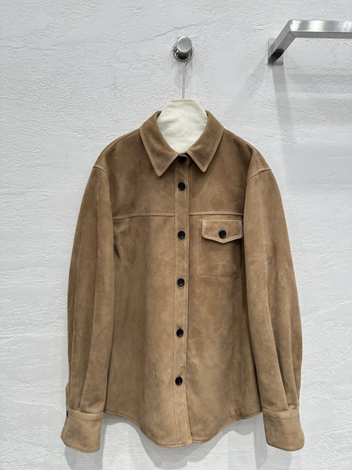 Hermes Exclusive High - End Original Leather Coat with Soft Feel, Code - only Exchange