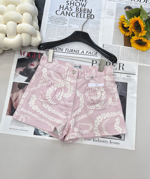Chanel Coco Beach Series Denim Shorts in Fresh and Stylish Colors