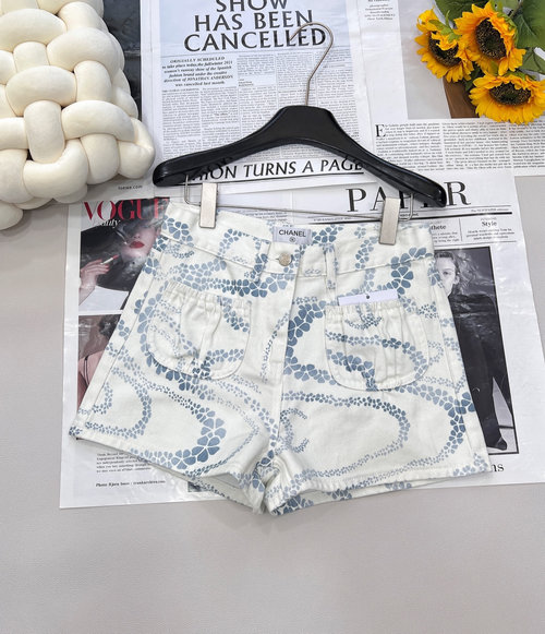 Chanel Coco Beach Series Denim Shorts in Fresh and Stylish Colors