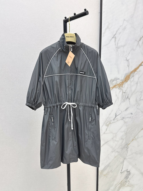 Miu Miu Casual Sporty Dress: Fresh Grey Elegance