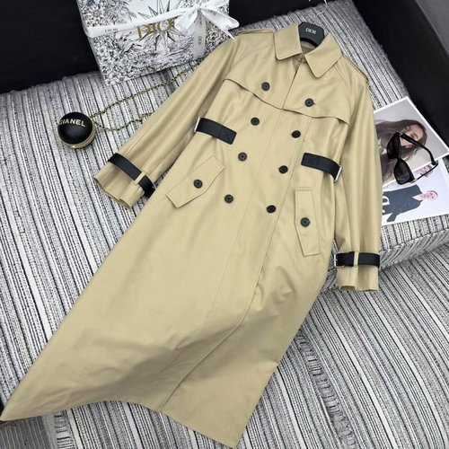 Dior Classic Double-Breasted Trench Coat with Waist Leather