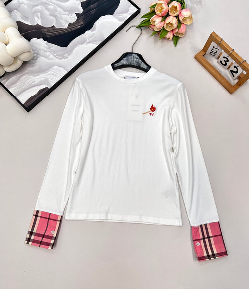 Bottega Veneta Embroidered Spliced Long-Sleeved T-Shirt with Stylish Details