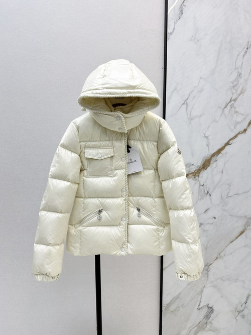 Moncler New Color Knitted Waist-Capped Down Jacket, Three Color Options