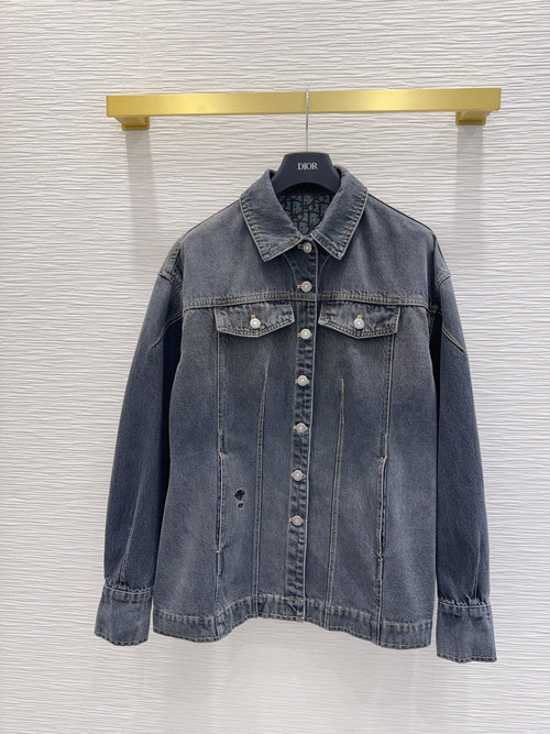 Chanel High-quality Distressed Denim Jacket, Versatile for Various Occasions