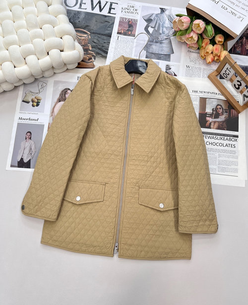 Burberry Classic Diamond Quilted Cotton Coat for an Elegant Presence