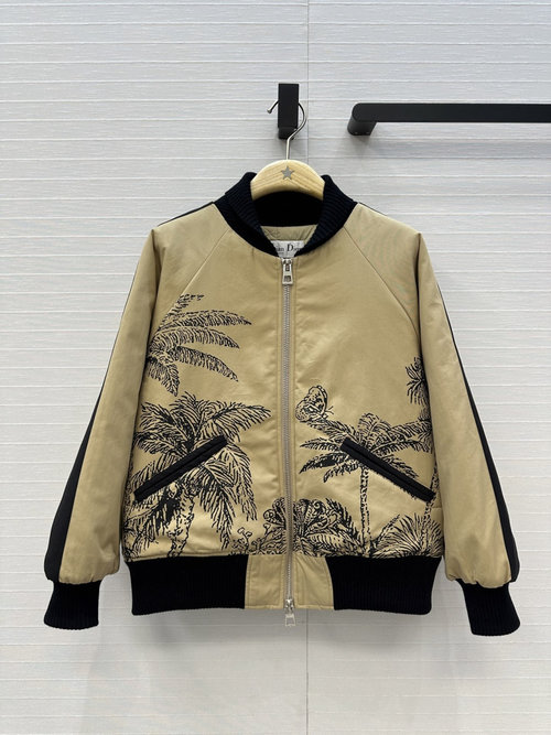 Dior Custom All - Cotton Baseball Jacket with Art Prints