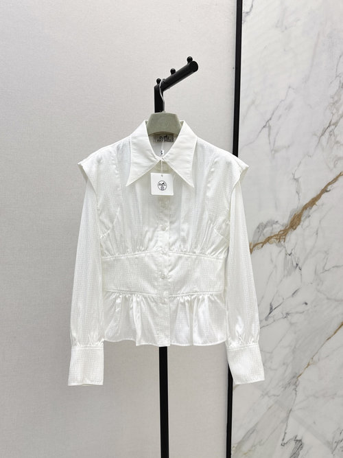 Hermes H - Patterned Waist - Cinching Shirt, Slimming and Stylish