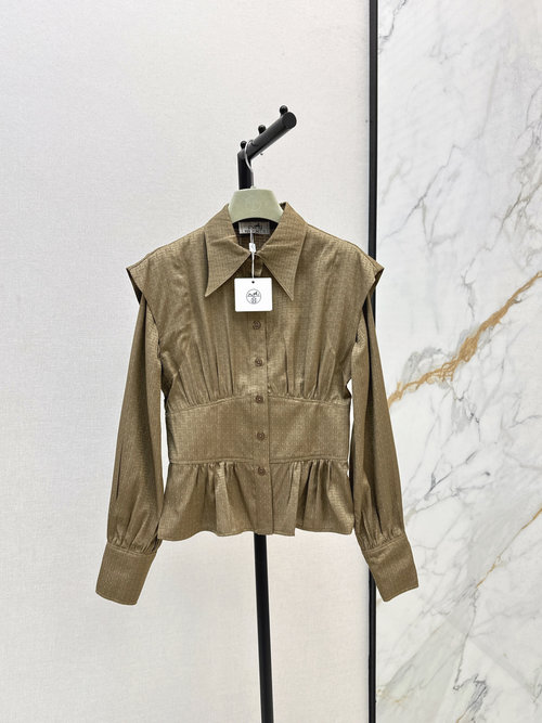 Hermes H - Patterned Waist - Cinching Shirt, Slimming and Stylish