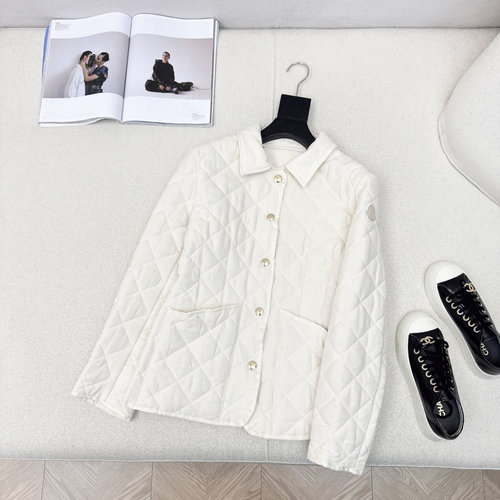 Moncler Diamond Quilted Slim-fit Cotton Jacket with Dual Pockets