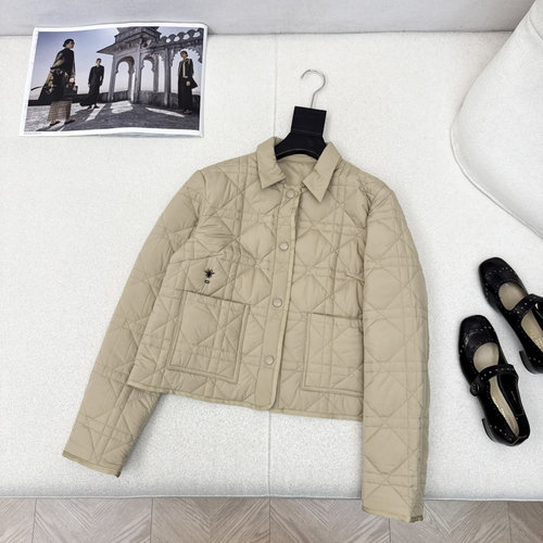Dior Derriere Wicker Quilted Collared Jacket with Roll-up Sleeves