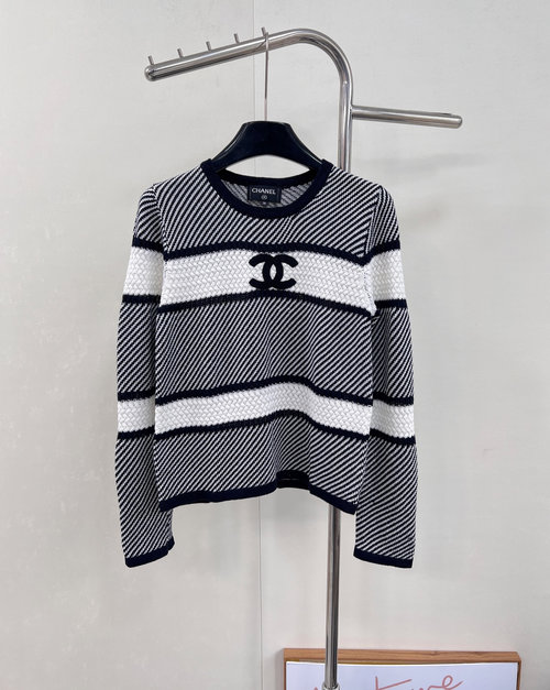 Chanel Wool Sweater with Brand Logo, Charming and Comfortable
