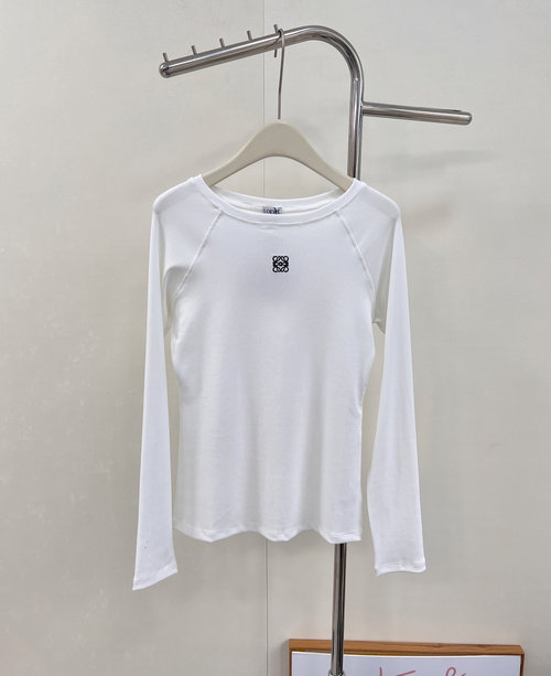 Loewe Embroidered Logo Slim-Fit Base Layer, Customized Tencel Cotton