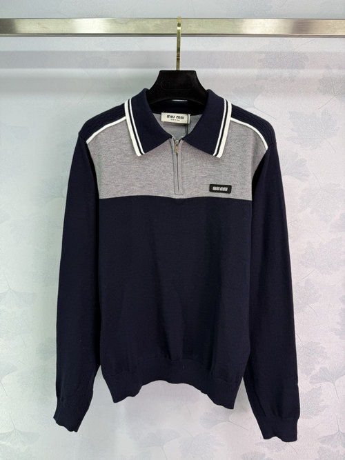 Loewe Color-Blocked Long-Sleeve Half-Zip Polo for Stylish Layering, Refined Look