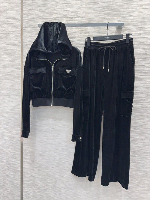 Prada Velvet Suit with Vintage Style and Comfortable Fit