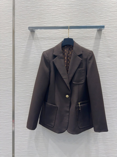 Louis Vuitton Simple and Elegant Blazer with Imported Premium Texture