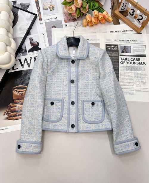 Dior H-shaped Collared Jacket with Cane Weave, Stylish