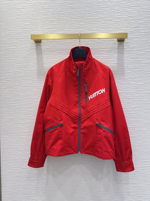 Louis Vuitton Fashionable Windbreaker with Exclusive Logo, Retro and Stylish