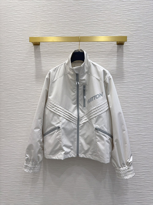 Louis Vuitton Fashionable Windbreaker with Exclusive Logo, Retro and Stylish