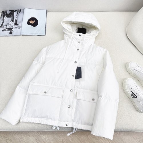 Prada Classic Puffer Jacket in Recycled Nylon, Warm and Stylish