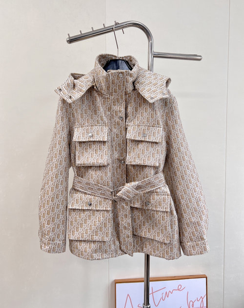 Dior Tech Taffeta Oblique Print Oversized Jacket