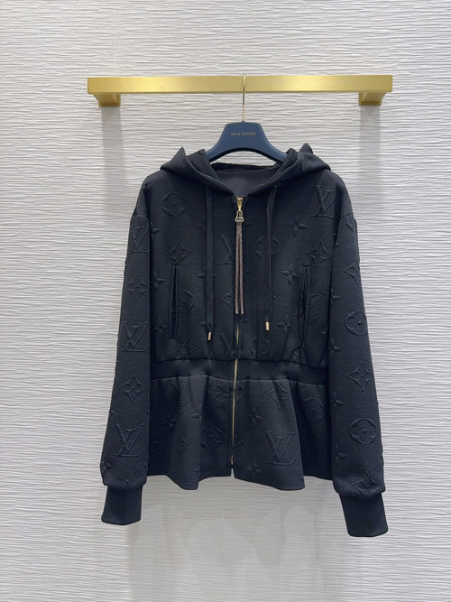 Louis Vuitton Slimming Hooded Sweatshirt Suit with 3D Logo, Ideal for All Occasions