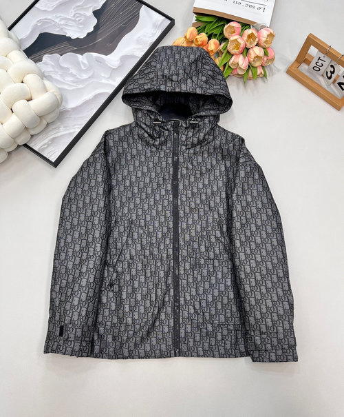 Dior Jacket-style Windbreaker with Animal Pattern