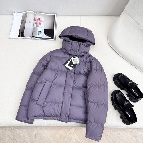 Moncler Puff Five - Grid Down Jacket, Soft Matte Finish Fabric, Removable Hood
