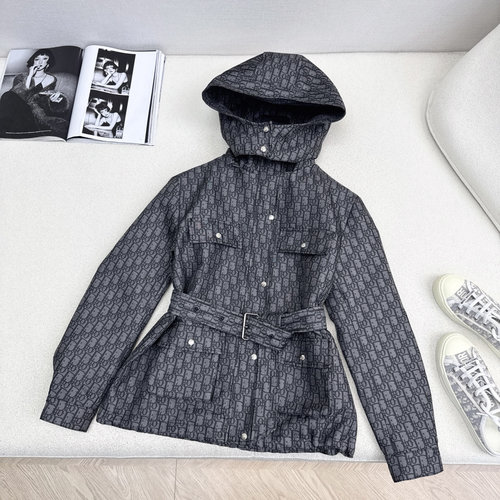 Dior Full-D Jacquard Hooded Jacket with Detachable Hat