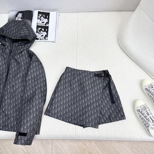 Dior Classic Elastic-Waist Skirt with Jacquard and 3D Slimming