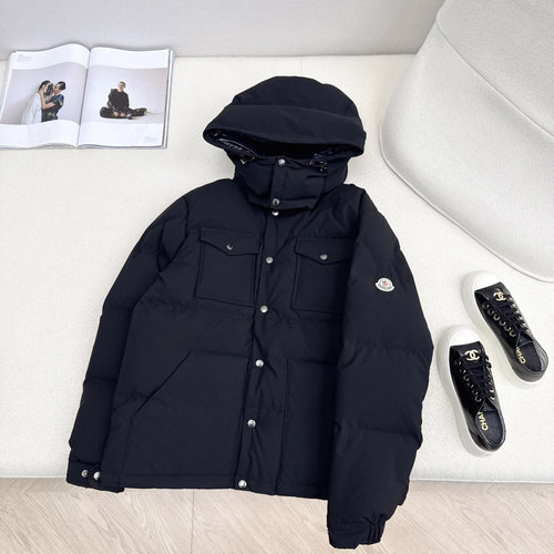 Moncler Innovative Hooded Down Jacket with Unique Logo Design